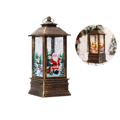 LED Night Lights Vintage Portable Train Night Lamp Battery Powered Outdoor Hanging Lanterns Christmas Festive Party Decoration