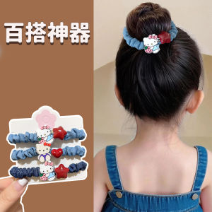 Cute Sweet Childrens Hair Ties Girls Elastic Hair Bands High Elasticity Bun Hair Accessories Casual Style Baby Hair Bands