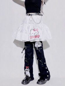 Original Design White Puffy Short Skirt Semi-Body Cake Skirt Lace Versatile Mini Skirt Sweet Japanese Style Natural Waist