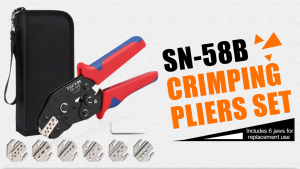 COD Taffware Tang Crimper Crimping Anti Gagal Skun Pengupas Kabel Listrik Fiber Optik - SN-58B