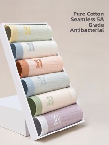 MiiOW | Pure Cotton Antibacterial Triangle Underwear Womens Mid-Waist Seamless Shorts Comfortable Breathable Sporty Style Youth Suitable