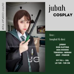 Jubah Asrama Penyihir Hufflepuff, Slytherin, & Gryffindor NICFashion