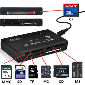 For 21Kinds Of Memory Card Reader For USB External Mini SDHC M2 MMC XD CF Read And For Write Flash Memory Card Dropshipping