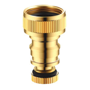 Bathroom Brass Faucet Adapter Garden Quick Connector Hose Fittings Washing Machine Faucet Automatic Water Stop Connector