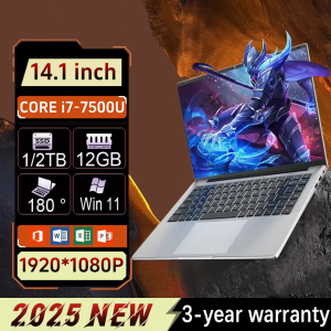 รับประกัน 3 ปี+COD แล็ปท็อป i7-7500U แรม 12GB 1 / 2TB SSD แบบพกพา หน้าจอ 14.1 นิ้ว ระบบปฏิบัติการ Windows 11 Pro เหมาะสำหรับการทำงานและการศึกษา