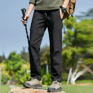 CHAFEI | Mens Autumn/Winter Softshell Outdoor Long Pants Warm Windproof Waterproof