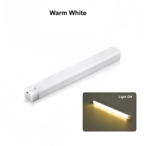 10cm USB Rechargeable Motion Sensor LED Bar Lamp Magnetic Closet Wardrobe Cabinet Detector Night Light for Kitchen Bedside Aisle