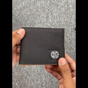 QXZ94 Dompet Kanvas Pria Original Premium Lipat Kartu Polos Hitam DPTKV01