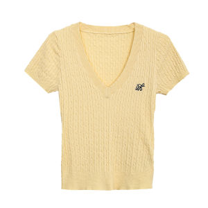 Weekend hub | Summer Short Sleeve Knitted Top
