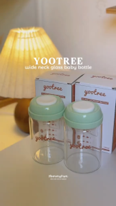 yootree 180ml Glass Breast Milk Storage Bottle BPA Free Leakproof Wide Neck Breastmilk Container Freezer Safe