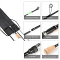 แบบพกพา Travel Spinning Fishing Rod 6.8FT คาร์บอนไฟเบอร์น้ําหนักเบา 4 ชิ้น Fishing Pole สําหรับตกปลากลางแจ้ง. 