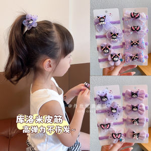 Kawaii เด็กผีเสื้อผูกผม 2024 สไตล์ใหม่อุปกรณ์เสริมผมสาวน้อยผมวง ยืดได้ วงผมเจ้าหญิง