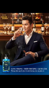 Combo 2 Chai Sữa Tắm Hương Nước Hoa Kháng Khuẩn Cho Nam ADIVA Sugar Daaddy (400ml/Chai)
