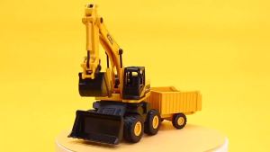 Le Fan Đầy Đủ Các Dòng Xe Kỹ Thuật Quán Tính Cho Trẻ Em Máy Xúc Máy Xúc Đẩy Xe Nâng Lật Mô Hình Xe