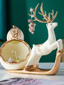 Creative Elk Put Key Storage Decoration Shelf Modern Light Luxury Hallway Shoe Cabinet Home Entrance Decoration