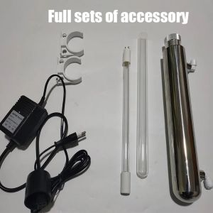 110V/220V Stainless Steel UV Water Sterilizer Ultraviolet Tube Lamp Direct Drink Disinfection Filter Aquarium Fish Tank Purifier