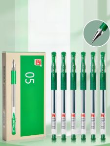 Classic Bullet-Headed Neutral Pen Quick-Dry Special Student Practice Writing Green Marking Note Pen Teacher Office Supplies Red Black Pen