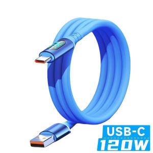 Cáp Sạc Nhanh NNBILI 120W USB-C Sang C Có Màn Hình LED 6A Type C Dây Sạc Màn Hình Kỹ Thuật Số Cho Samsung Huawei Xiaomi Oppo Vivo