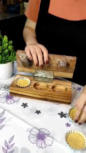 Cetakan Kue Pie Mini Untuk Tipe D dan E Isi 3 Lubang Bahan Kayu Jati