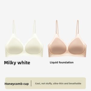 miiow | Cool Sensation Thin Strap Womens Underwear Breathable Invisible Seamless Summer Bra Briefs Comfortable Supportive Jelly Bar