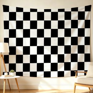 R-Racing Checkered Flag Wall Decorations Home Decor Suitable For Living Rooms Bedrooms Dormitories Parties And Holidays
