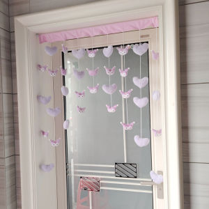 Cute Cartoon Summer Cotton Ice Storage Loomi Door Curtain Childrens Room Bedroom Room Hanging Curtain Wall Decorative Curtain