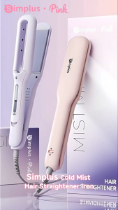 【NEW】Simplus Cold Mist Hair Straightener Iron 80 Million Negative Ions Hair Protection 10-Second Rapid Heating Caviar Oil Coating Tourmaline Coating MCU Smart Chip Temperature Control