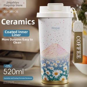 JINGZHIYU | Thermal Vacuum Tumbler Aesthetic Coffee Cup