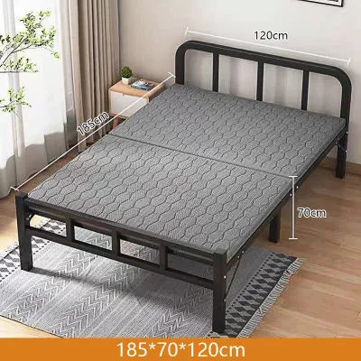 MEIANVU Folding Bed Portable Bed Single Bed Frame Foldable Bed Sturdy Bed Heavy Duty Metal Bed for 1-2 People Office Nap Simple Bed for Dormitory Rooms Space Saver Lunch Break Sleeping