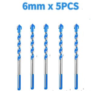 10PCS 6mm Tungsten Carbide Drill Bits Set for Electric Bench Drill Ceramic Wall Tile Marble Hole Saw Diamond Drilling Bits