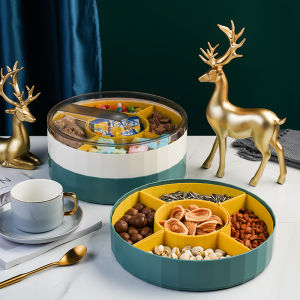 Creative Double-layer Rotating Candy Box Red