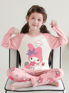 Girls Cotton Underwear Long Sleeve Pure Cotton Cute Base Layer Shirt And Pants Set Baby Toddler Autumn Clothes Warm Absorbent