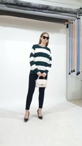 Sweater Rajut Eira Over Size Motif Blaster & Lengan Panjang Blouse Atasan Wanita Kekinian