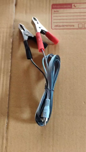 สายไฟต่อเครื่องล้อมรั้วไฟฟ้า สายยาว 2 เมตร ปากคีบแบต 3 นิ้ว