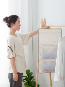 Underwear Buggy Bag Hanging Household Cotton Wardrobe behind the Door Panty Socks Artifact Bra Organizing Folders Three-in-One