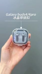 Vỏ Tai Nghe Trong Suốt Dành Cho Samsung Galaxy Buds4/Buds4 Pro Vỏ Bảo Vệ Toàn Thân Chống Sốc Kèm Móc Khóa Tương Thích Sạc Không Dây