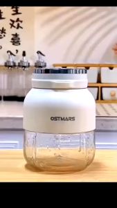 Máy Xay Sinh Tố Cầm Tay Đa Năng OSTMARS Dung Tích 500ML 10 Lưỡi Dao Sắc Bén Máy Xay Sạc Pin Tích Điện 2IN1 Kiêm Bình Nước Tặng Kèm Dây Đeo Tiện Lợi