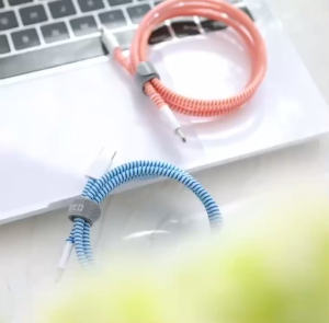 Cable Protector Colorful Spring Wrapper Charging Wire Saver Anti Break Cable Cover iPhone Android Type-C Earphone 数据线保护套