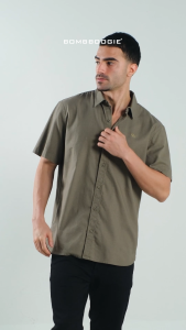 Bombboogie Kemeja Pria Radley Olive Green 22958B5OL