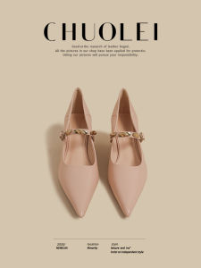 CHUOLEI | Elegant Summer French Style Fine Heel Buckled Single Shoe