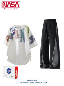 NASA WTAPS | Doodle Letters T-Shirt Set Summer Suitable Cool & Handsome Casual Sporty