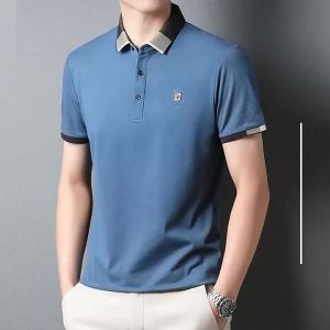 Summer New Style Short Sleeve Polo Shirt Mens Casual Slim Fit Thin Business Casual T-Shirt Upper Body Mens Wear