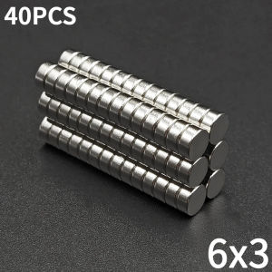 40 Pcs 6x3 Magnet 6mm X 3mm Round Super Powerful Strong Permanent Magnetic Disc 6*3 for Fridge DIY Building Scientific