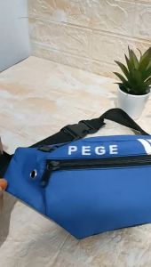 Tas Pinggang Selempang Pria Waistbag Slempang Bahu Kasual Slingbag Distro Bahan Kordura Kombinasi Sablon - PG - 8855