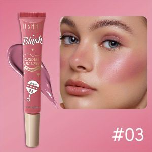 เกาหลี Natural Liquid Blush Long Lasting Watery Texture ครีมอเนกประสงค์ Rouge สําหรับตาแก้มริมฝีปากแต่งหน้า