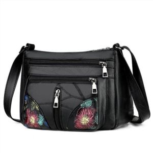 กระเป๋าสะพายข้างหนังแบบสะพายข้างสำหรับคุณแม่วัยกลางคน กระเป๋าสะพายข้างขนาดใหญ่แบบสะพายข้างแบบสะพายข้างแบบลำลองสำหรับคุณยาย