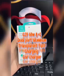 USB C Car Charger 60W Pengecas Kereta USAMS US-CC208 C39 Mini Size