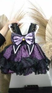 Dress Atau Gaun Anak Perempuan Import Kuromi Karakter Haloween Sayap Pita Dada Cute Bisa COD