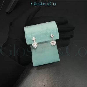 Bông Tai Nữ Tim Thiết Kế Luxury Glosbe & Co Bạc 925 Cubic Zirconia Trái Tim Mang Vẻ Đẹp Sang Trọng Quý Phái - BT12