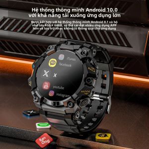 Đồng Hồ Thông Minh Q668 4G 5G Full Netcom Với Camera Kép 800W GPS WiFi NFC Chống Nước IP68 Hệ Điều Hành Android Wear